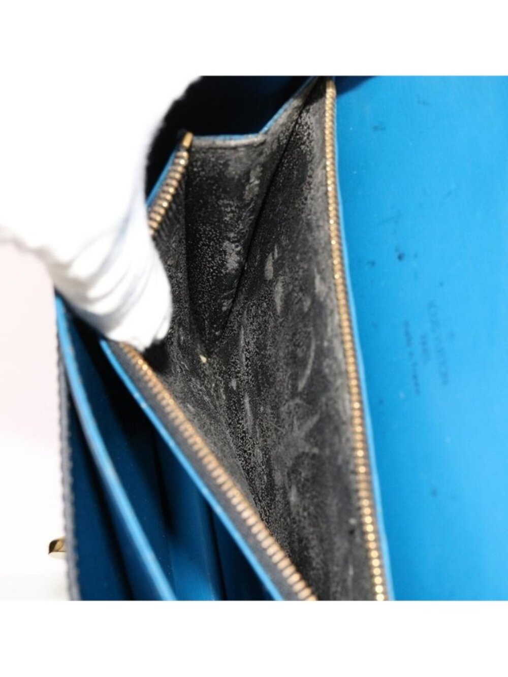 Authentic LOUIS VUITTON Epi Bicolor Free Run Shoulder Bag Black Blue M52415 LV - Picture 2 of 16